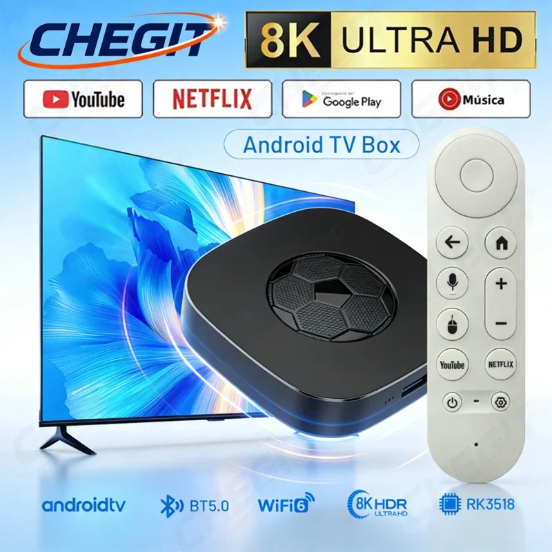 

Новая Смарт ТВ-приставка 2026 года RK3518 Android 16 WiFi 6 BT 5.4 с двойным интерфейсом, 8K Ultra HD, 8 ГБ ОЗУ, 128 ГБ ПЗУ, Смарт медиаплеер