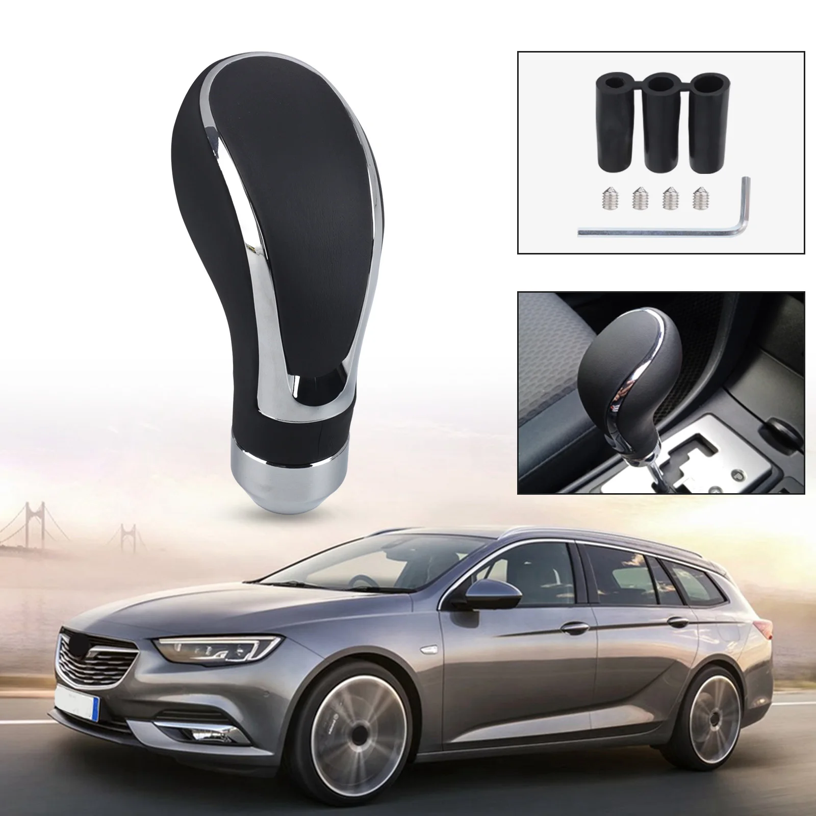 For Automatic Manual Transmission Car Shift Lever Gear Stick Shift Automobile Leather Black Gear Shift Knob Universal M8 M10 M12