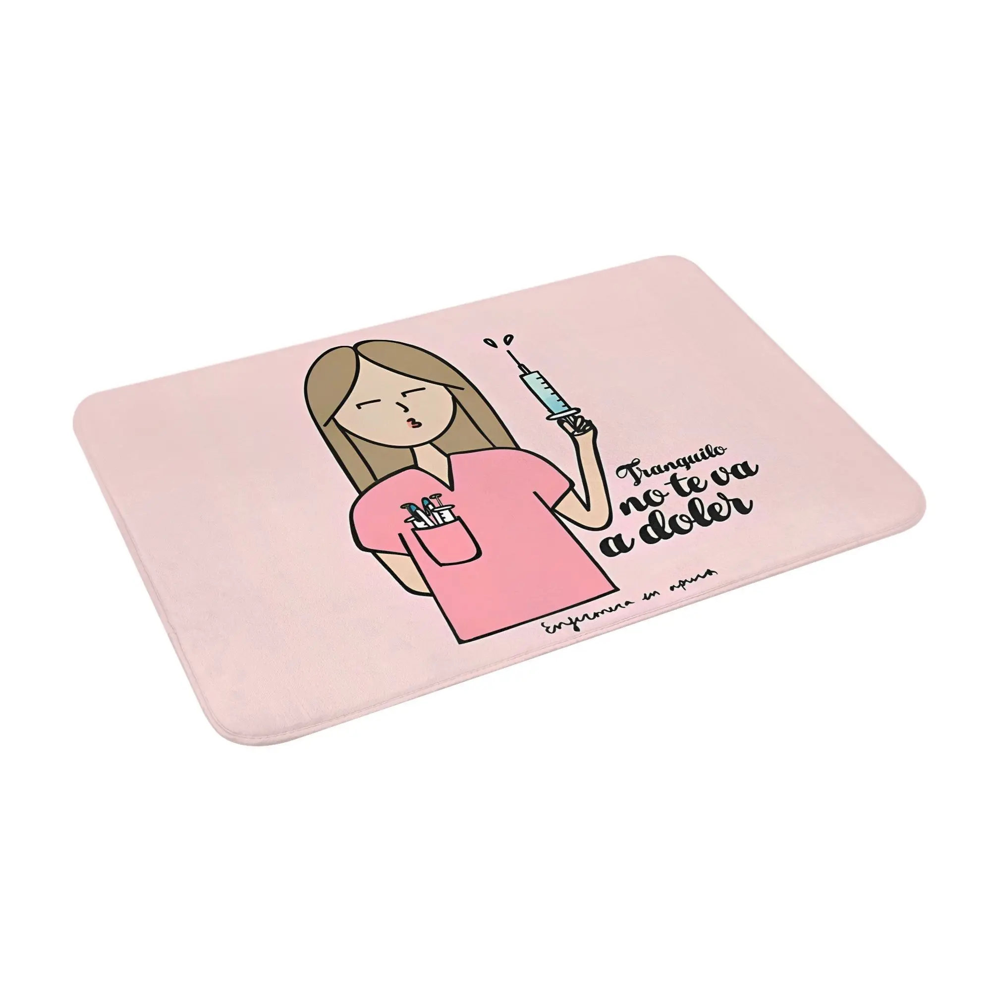 

Enfermera En Apuros Nurse Memory Foam Bath Mat Rug Non-Slip Soft Bathroom Floor Rugs Carpet For Bath Entrance Door Doormat