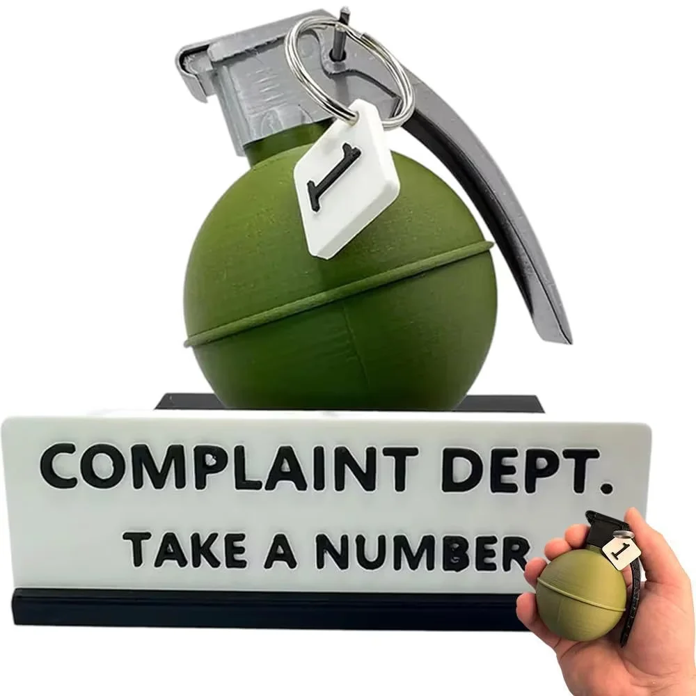 Interesting Grenade Complaint Department Desk Logo Decoration Interesting 