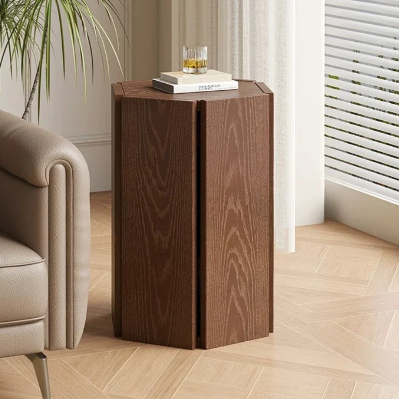 Stackable Solid Wood Round Stool, Side Table Bench for Living Room, Anti Slip Noise Reduction Pad, Guest Dining High Stool