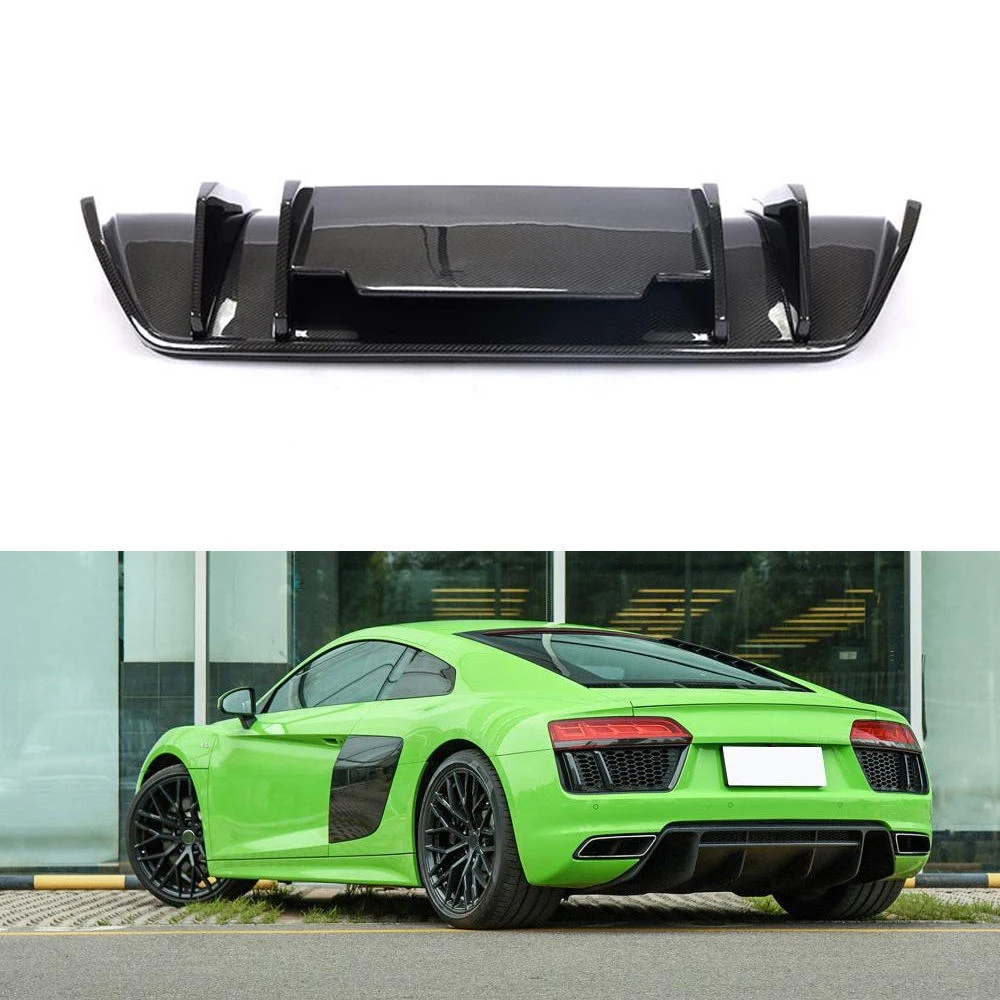 

Для Audi R8 2016-2018 стиль настоящая сухая задняя губа из углеродного волокна задний диффузор комплекты кузова отделка автомобильные аксессуары