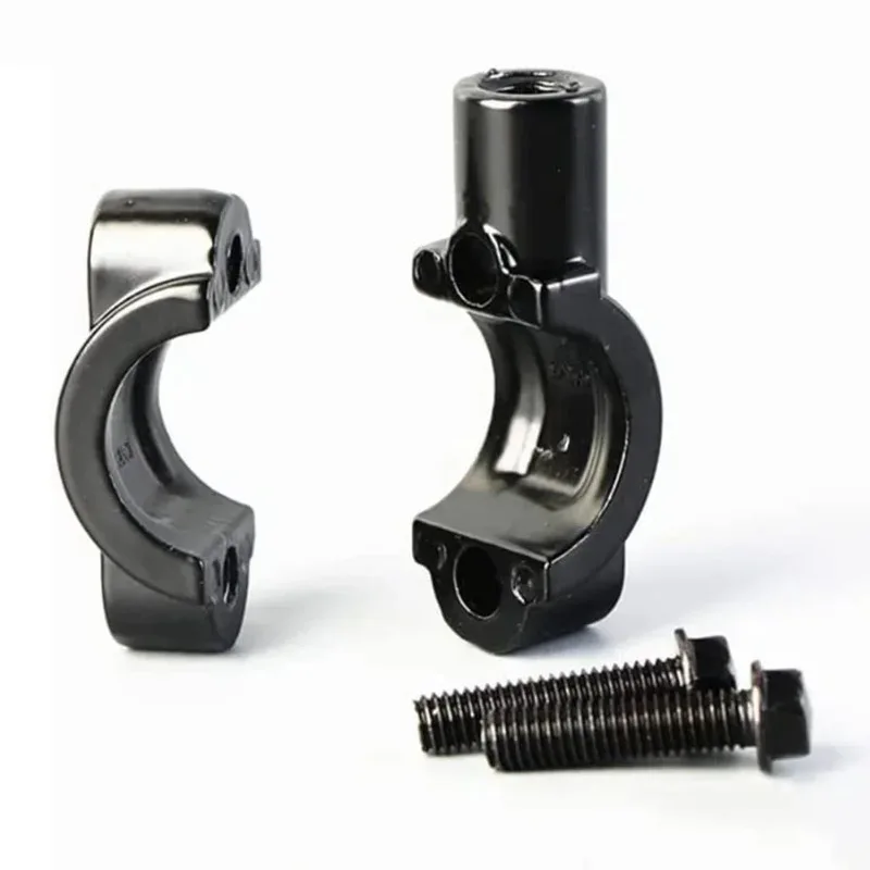 General 22-25mm Handlebar 10-8mm Thread Universal Motorcycle Mirror Mount Clamp Rear View Mirror Holder Adapter Black Clamp Base
