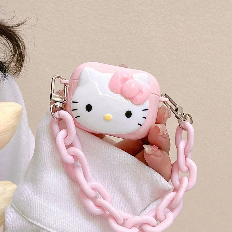 Étui rose Hello Kitty pour Airpods Pro, étui Airpods 3, écouteur PC dur, Anime fantastique, étui Airpods Pro 2, étui Airpods 1/2