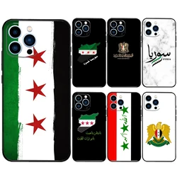 Syria Flag Case For iPhone 16 15 14 11 12 13 Pro Max Mini X XR XS Max 7 8 16 15 Plus Cover Funda