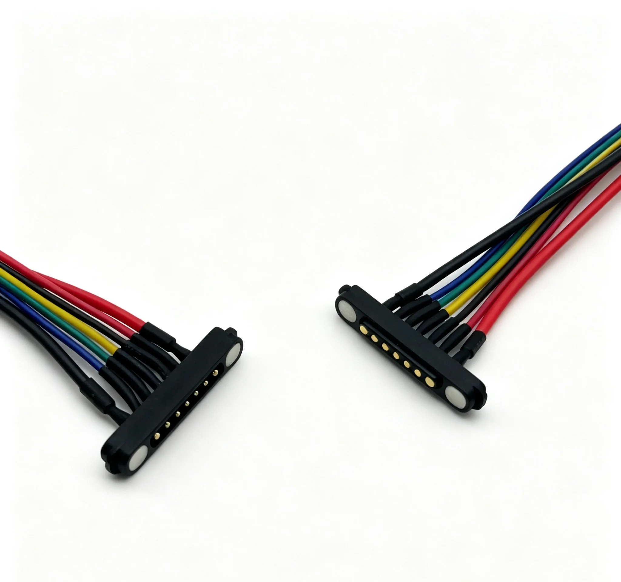 4Pair Spring Loaded Male Female 2.54MM 4.0MM Pitch 7 Pole Through Holes PCB Connector 5A DC Magnetic Pogo Pin