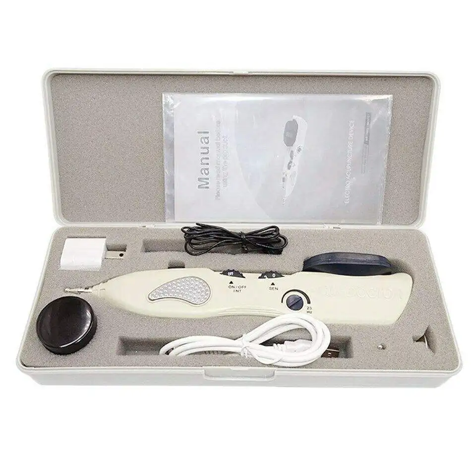 Electric Acupuncture Apparatus Pen Pain Relief Point Massage with Vibrating Cupping Therapy for Body Use