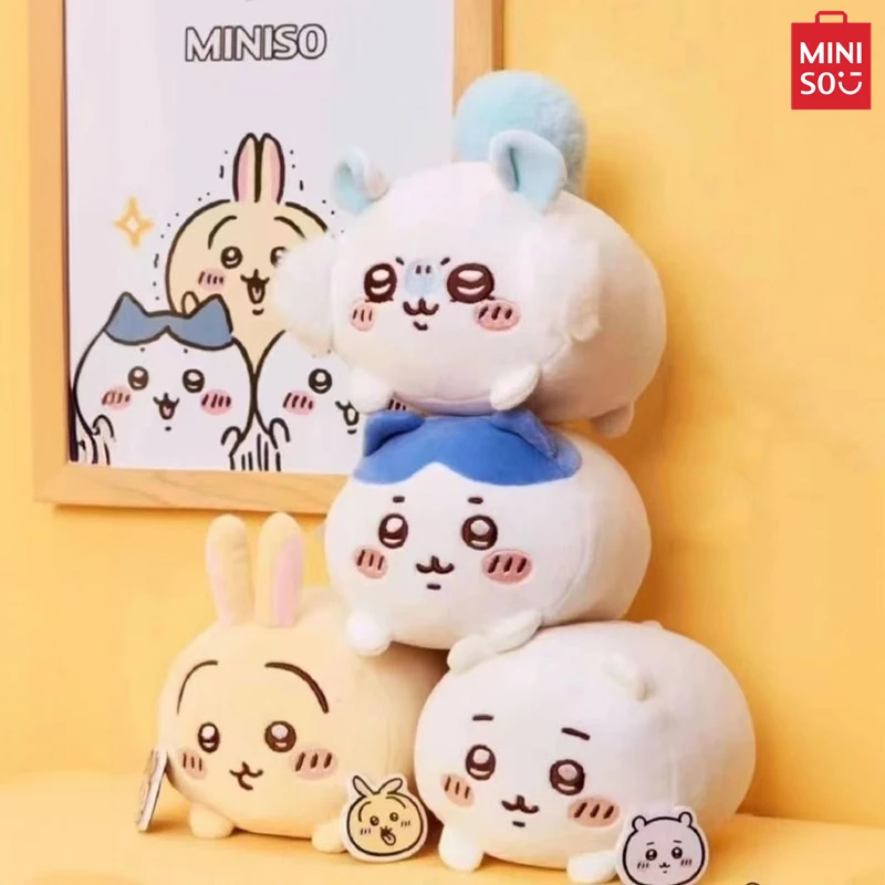 MINISO Chiikawa Stacked High Series Plush Doll Cute Usagi Hachiware Soft Pillow Cartoon Ornament Children's Toy Christmas Gift