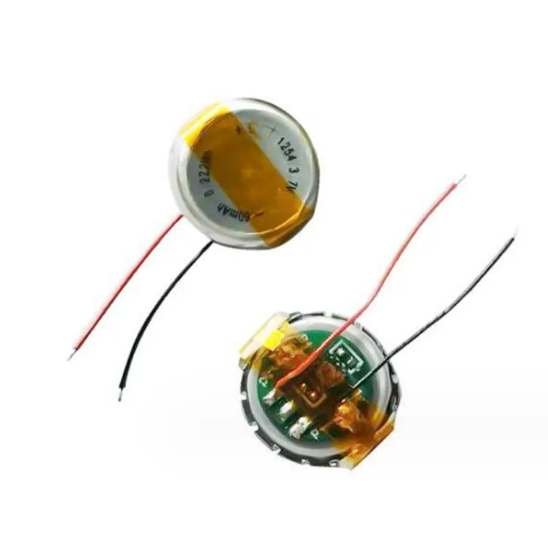 3.7V Lipo 1254 LIR1254 Li-polymer Rechargeable Battery With Protection circuit board 55mAh or 60mAh Batteries