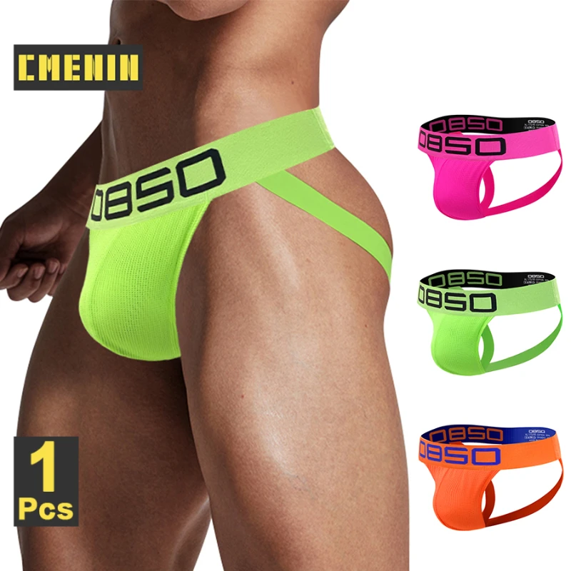 CMENIN Gay Jockstrap Thongs Men Mesh Sexy Underwear Low Waist Sissy Men\'s Thong Lingerie Jock Strap U Convex Mens Strings Cueca