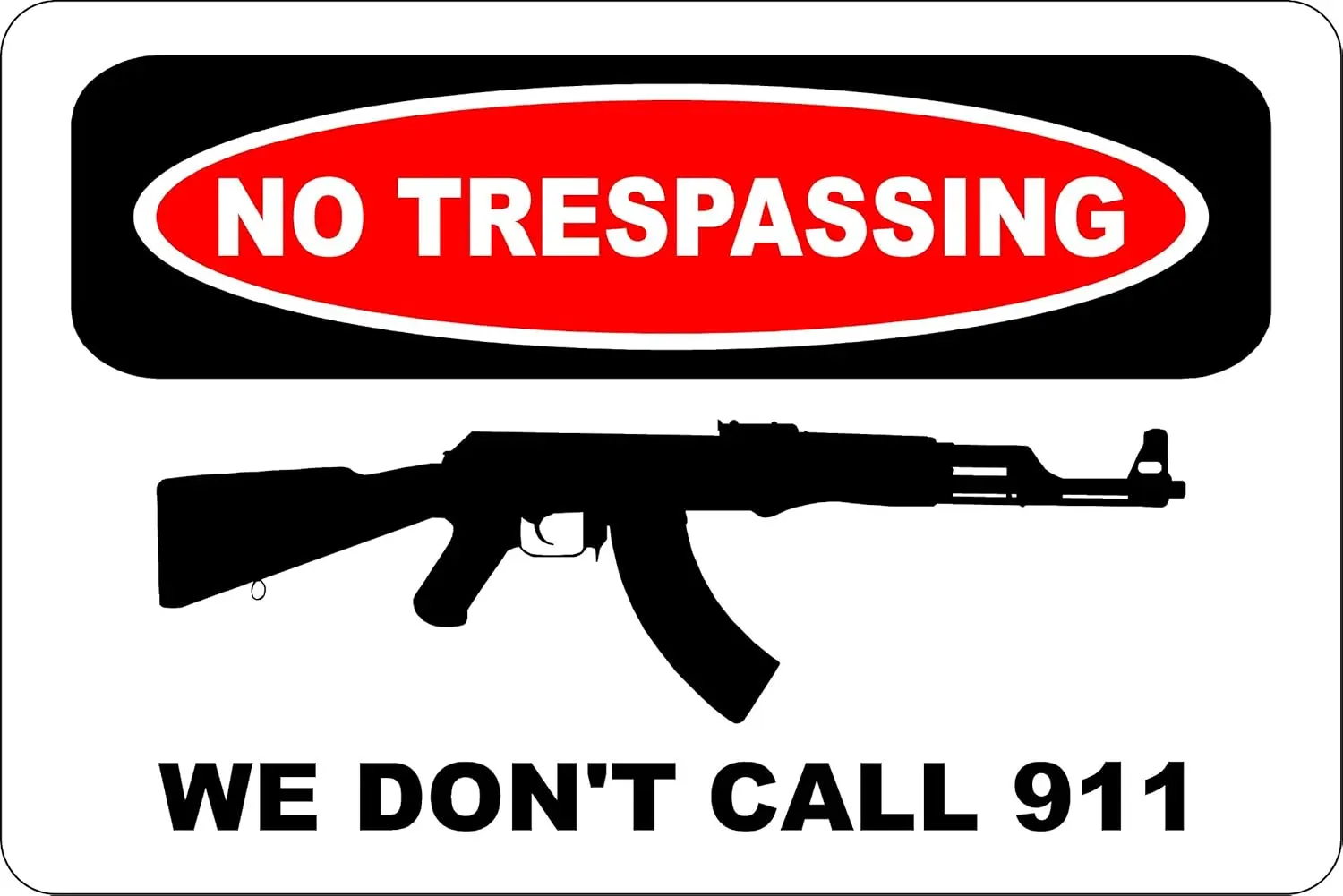 1 шт., наклейкаПират «Не уход за поговорю мы не вызываем» АК-47, металлический знак, новинка, алюминий S142