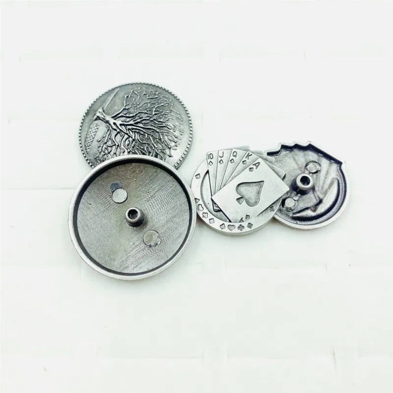 Tree Poker Embossed Badge Rivet Back Cap Stud For Purse Wallet Leather Craft Coin Cochos Buckle Belt Bag Jeans Accessories