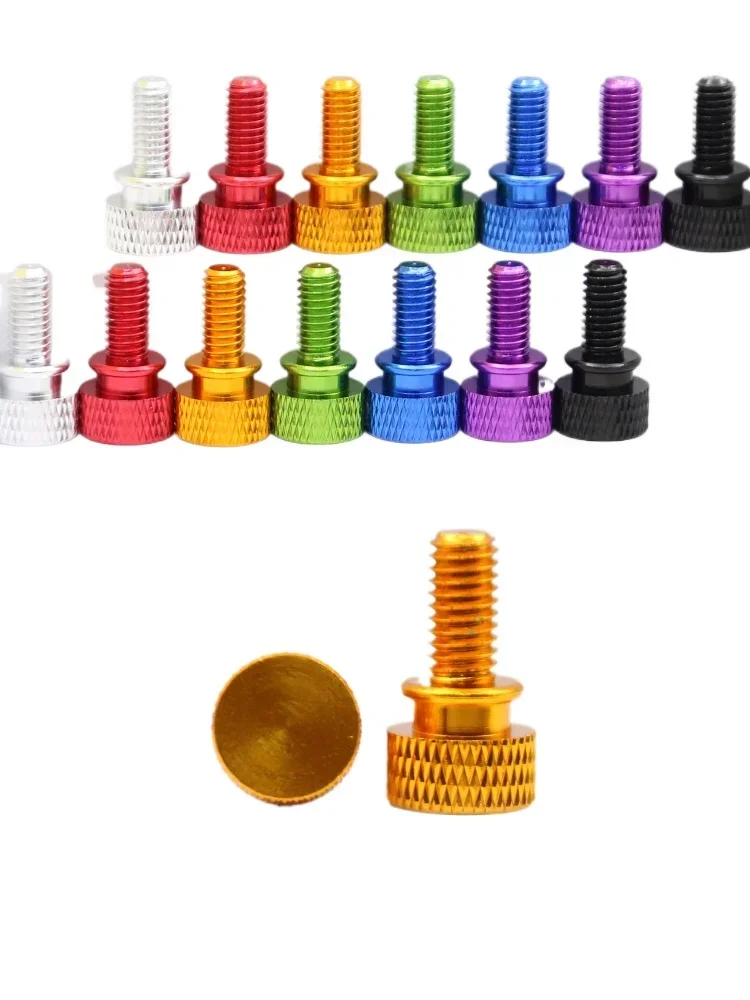 M3/4 6061 Aluminum Alloy Hand Twisted Anodized Color Screws Computer Case Screw Knurled Hand Decorative Screws American System