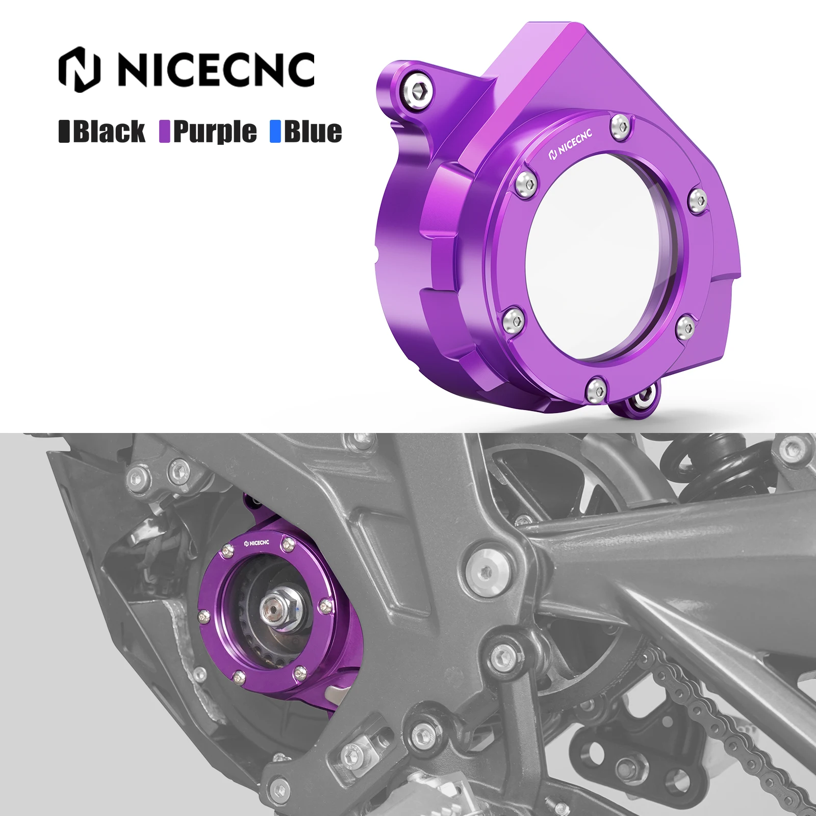 

NICECNC Для Surron Light Bee X S L1E Segway X160 X260 Электрический велосипед Прозрачный мотор ремень шкива крышка алюминиевый протектор