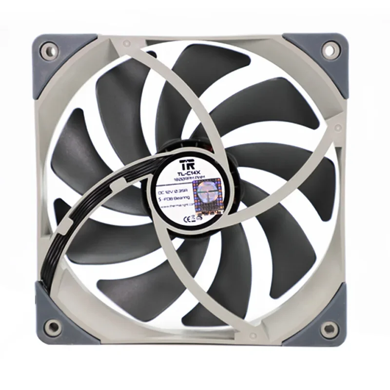 Thermalright TL-C14X 140 мм ШИМ-вентилятор 4-контактный охлаждающий корпус компьютера 12 см Монтажное отверстие 1800 об/мин 92.5 CFM Супер объем воздуха Сервоуровень