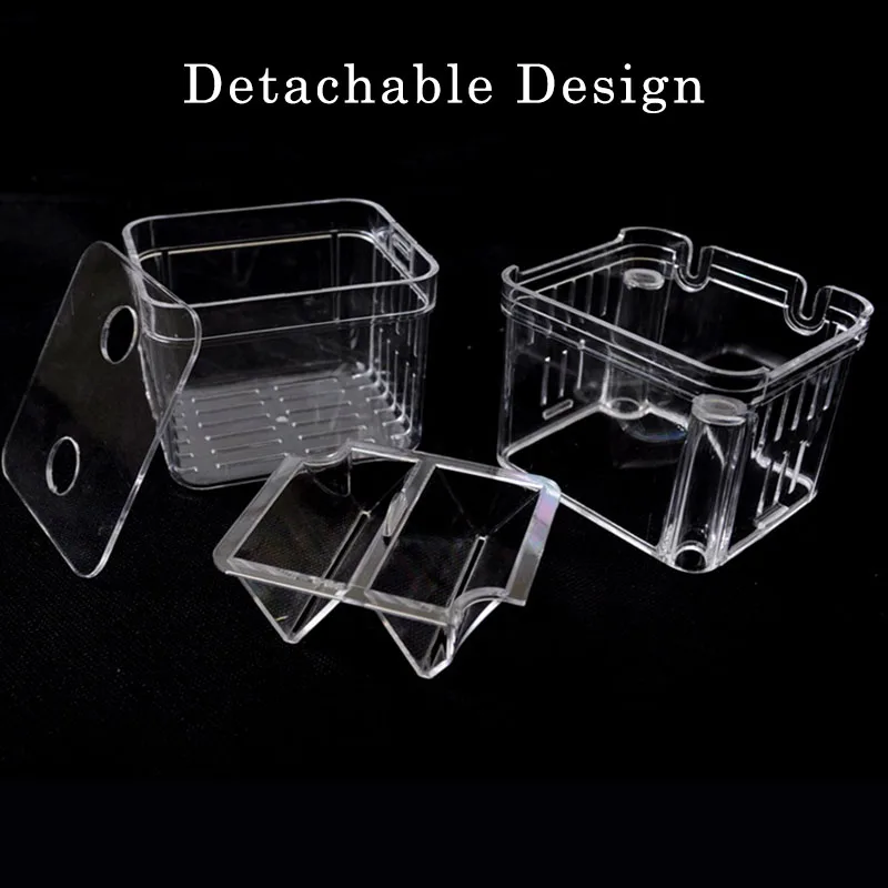 Double-Deck Clear Fish Breeding Isolation Box Aquarium Breeder Fish Tank Hatching Incubator Fish House Home