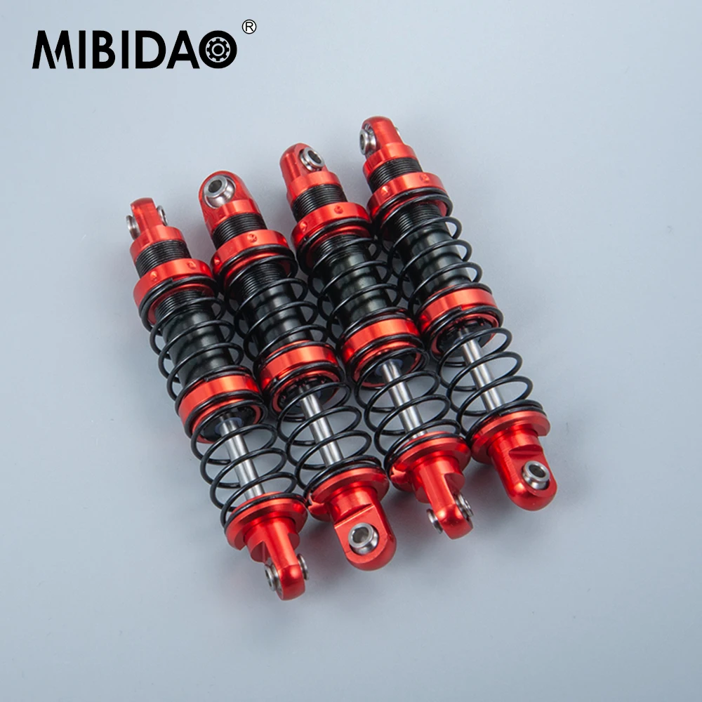 MIBIDAO 4pcs/set Oil Adjustable Spring Shock Absorber Damper 75/85/95/105/115/125mm for D90 SCX10 TRX4 1/10 RC Car Truck Model