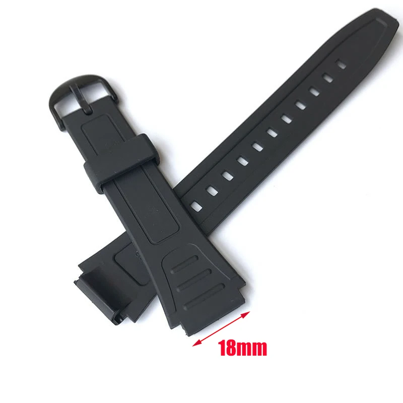 18mm Watch Band for Casio W800 Silicone Strap for F-91W F105/108 A158/168 AE1200/1300 PU Plastic Band for Casio Universal Strap