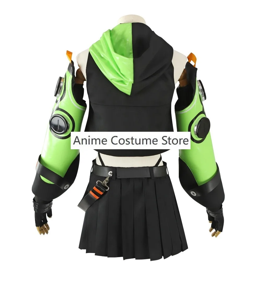 زي أنمي تنكري مع شعر مستعار للنساء ، لعبة Zone Zero ، Anby Demara ، سترات بغطاء رأس ، تنورات بدلة ، هالوين ، مثير