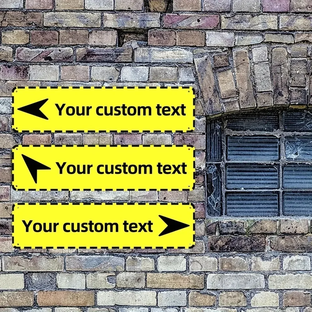 1pc 2D Flat Custom Outdoor Aluminum Street Sign 4x16 Inch Adjustable Text Direction UV Printing Classic Indoor Outdoor Wall Deco