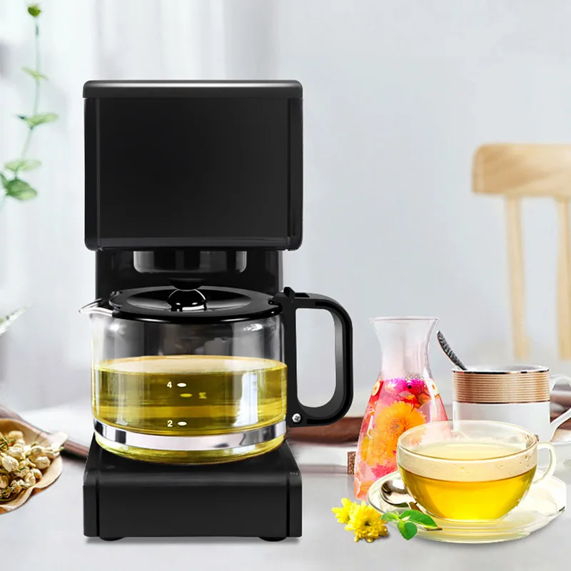 

American coffee machine home automatic small drip type mini brewing coffee and tea freshly ground black coffee pot