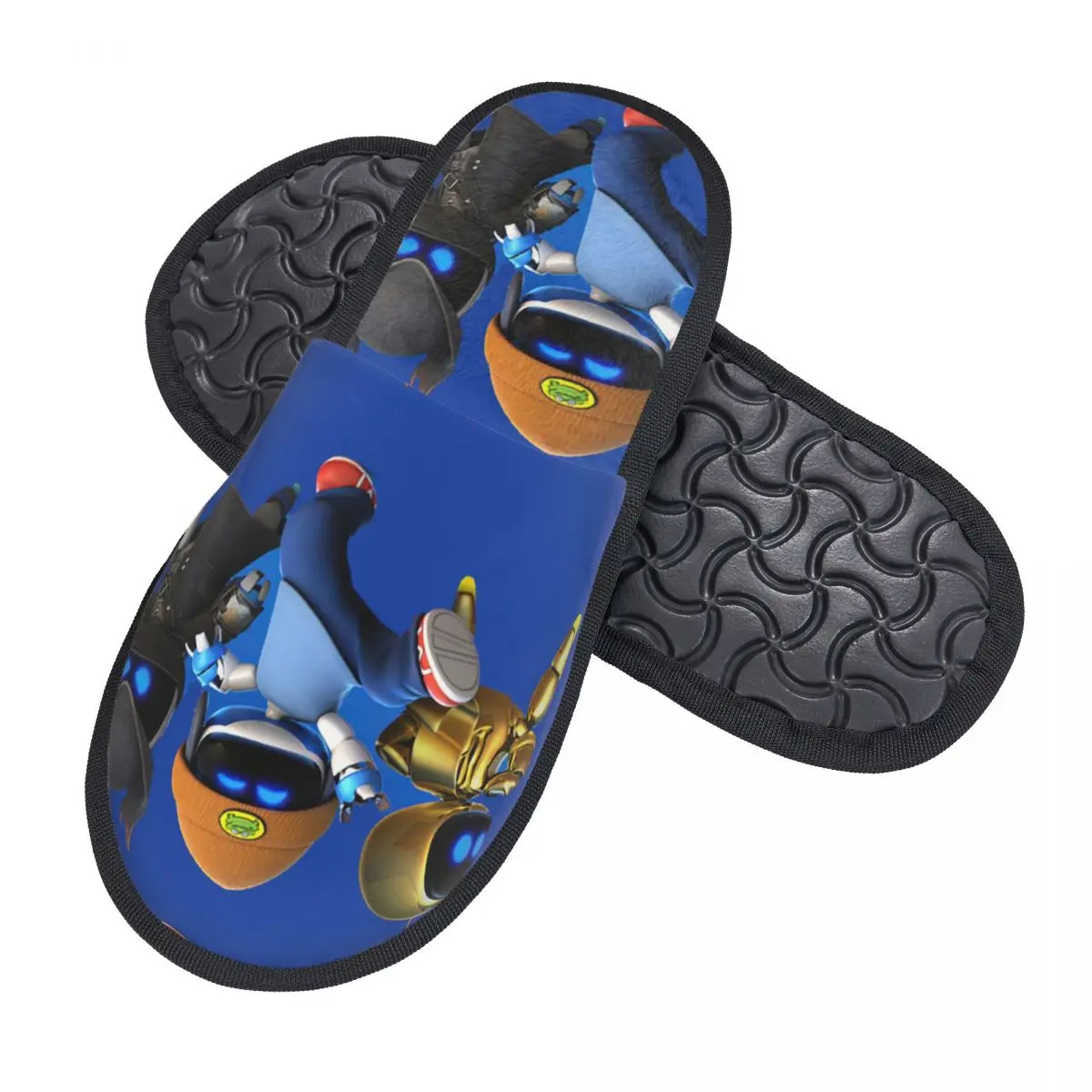 Custom A-Astro Bots Comfort Scuff Memory Foam Slippers Women Spa House Shoes