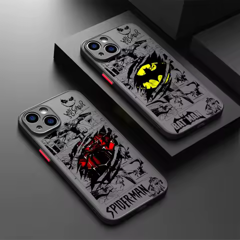 Case for Samsung Galaxy S24 S23 S22 Ultra S21 S20 FE S9 S10 Plus A34 A54 A23 A33 A53 A32 A52 Batman Spider Superman Logo Cover