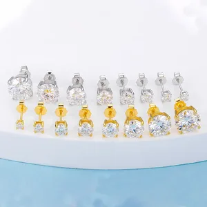 Prueba real de 0.1-3CT aprobada MOISSANITE DIAMOND PEENTOS PARA MUJER S925 Silver Platinum Bride Gra Gra Fine Jewelry 10 mejores cristales de ventas pequeños - №8