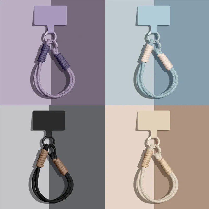 1 Piece Bag Chain Mobile Phone Lanyard Pendant Portable Easy To Carry Wristband Advanced Solid Color Short Keychain