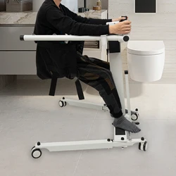 Electric Patient Lift Transfer Chair Adjustable Foldable Car Aid Handicap Shower Commode Toilet Seat for Home Elderly Enabled