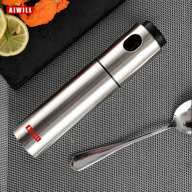 AIWILL 100ML rozpylacz oliwy ze stali nierdzewnej butelka z rozpylaczem Spray kuchnia gotowanie olej w sprayu BBQ puszka oleju 1 szt.