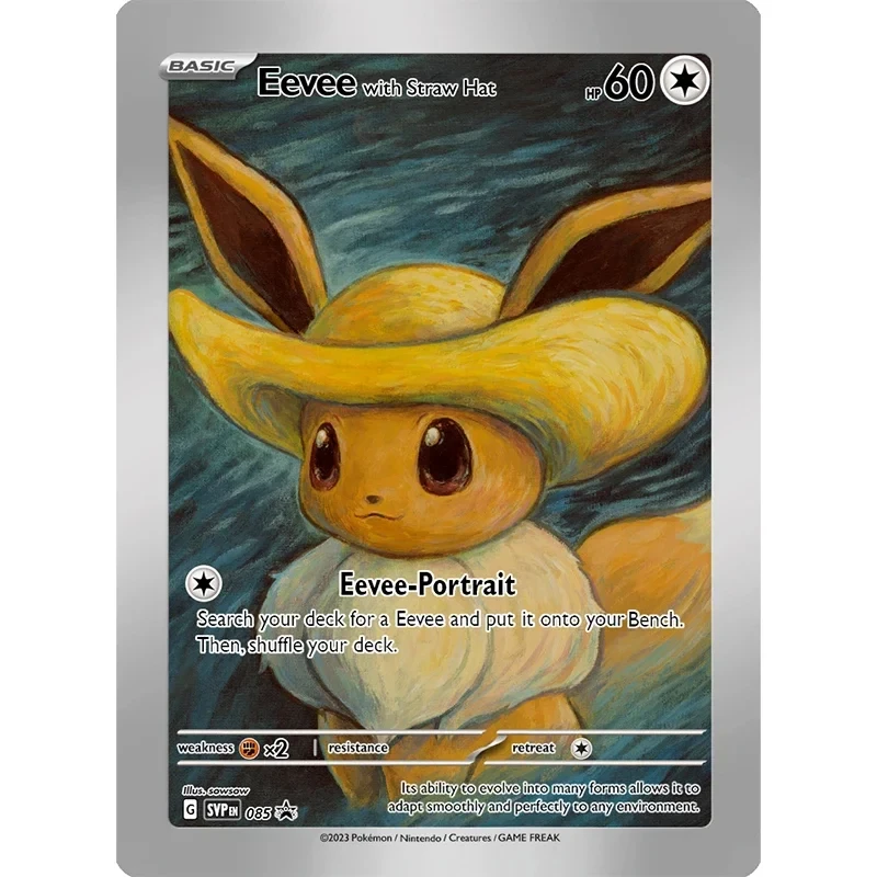 Pikachu Van Gogh Museum Pokemon Collection carte fai da te Pokemon Classic Single Card Game Anime Self Made Cards giocattoli regalo