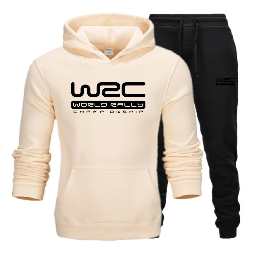 Men Women 2Pcs Sets Sweatshirt Hoodies Pants World Rally Championship WRC Male Gyms Fitness Tops Joggers Sportswear Tracksuits