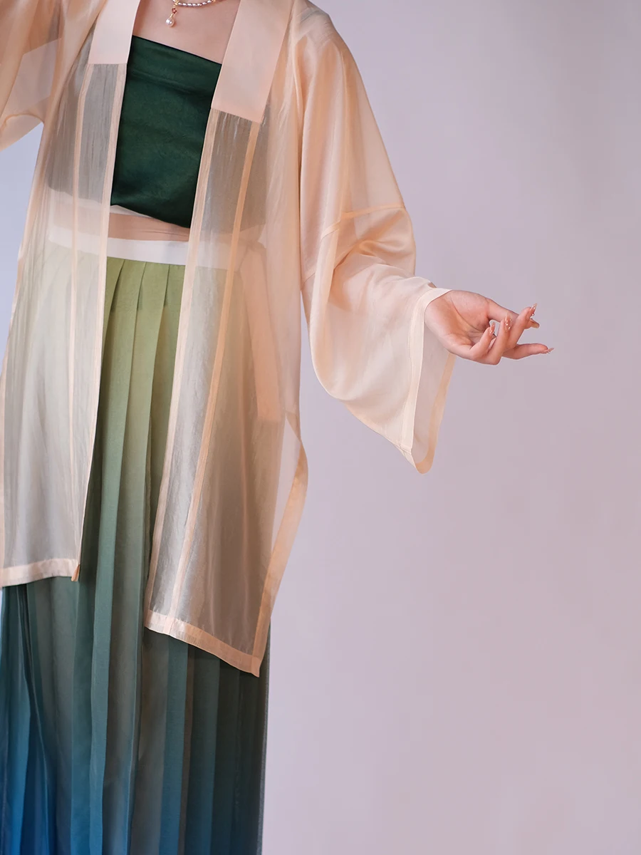 

Original Hanfu Song Dynas Sle Women's Pleated Skirt Faionable Office Wear Spring Summer Seasonal Chinese Brand Beau C...