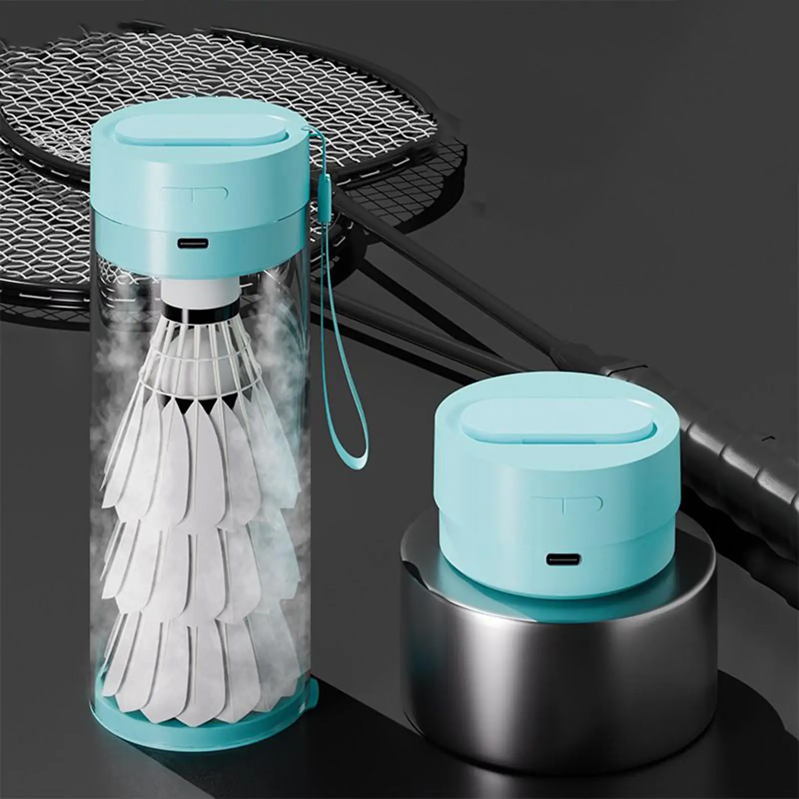 Badminton Ball Steamer Type-c Rechargeable Badminton Shuttlecocks Humidifier Small Fumigating Ball Spray for Teens Family