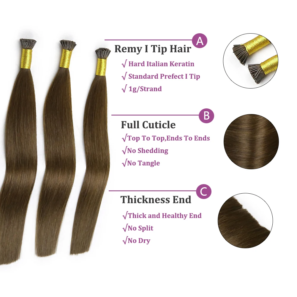 18-24 بوصة I تلميح شعر بشري حقيقي ملحقات 100% عذراء الروسية تلميح 50 جرام لكل حزمة لصنع شعر مستعار #2