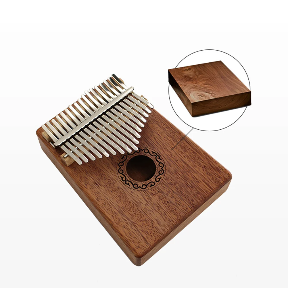 

1Pcs Thumb Piano Kalimba 17 Keys Wood Finger Piano Musical Instrument Beginner Unique Curve Body Portable Practice Coordination