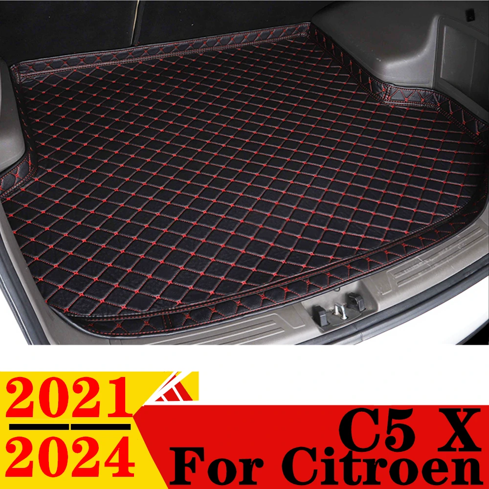 High Side Car Trunk Mat For Citroen C5 X 2024 23 22 2021 Tail Boot Tray luggage Pad Rear Cargo Liner Protect Carpet Accessories