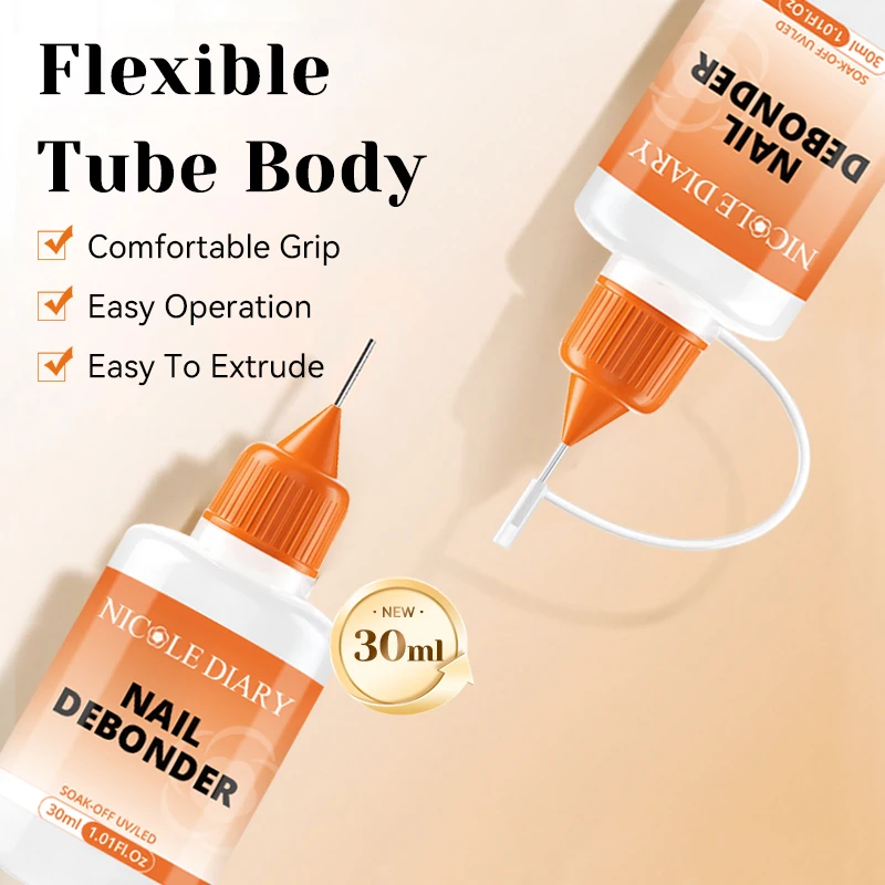 NICOLE DIARY 30ml Rozpuszczalnik do Paznokci Usuwający Sztuczne Paznokcie Końcówki Cyrkonie Narzędzia do Manicure Akcesoria Rozpuszczający Płyn