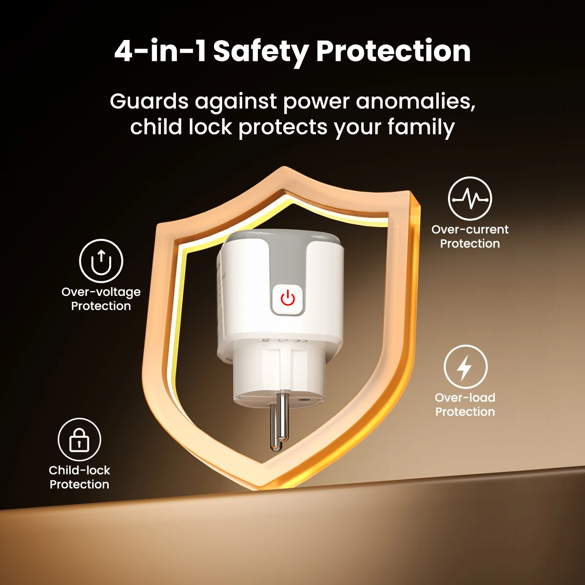 GIRIER Tuya Smart ZigBee Power Plug 16A with Engery Metering 3520W Supports APP Remote Timing Function Works Alexa Google Home - view 5