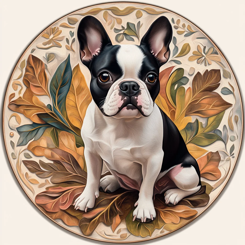 Custom Boston Terrier Pet Ornaments - Circular Aluminum Decorative Paintings | Unique Christmas and Halloween Gifts