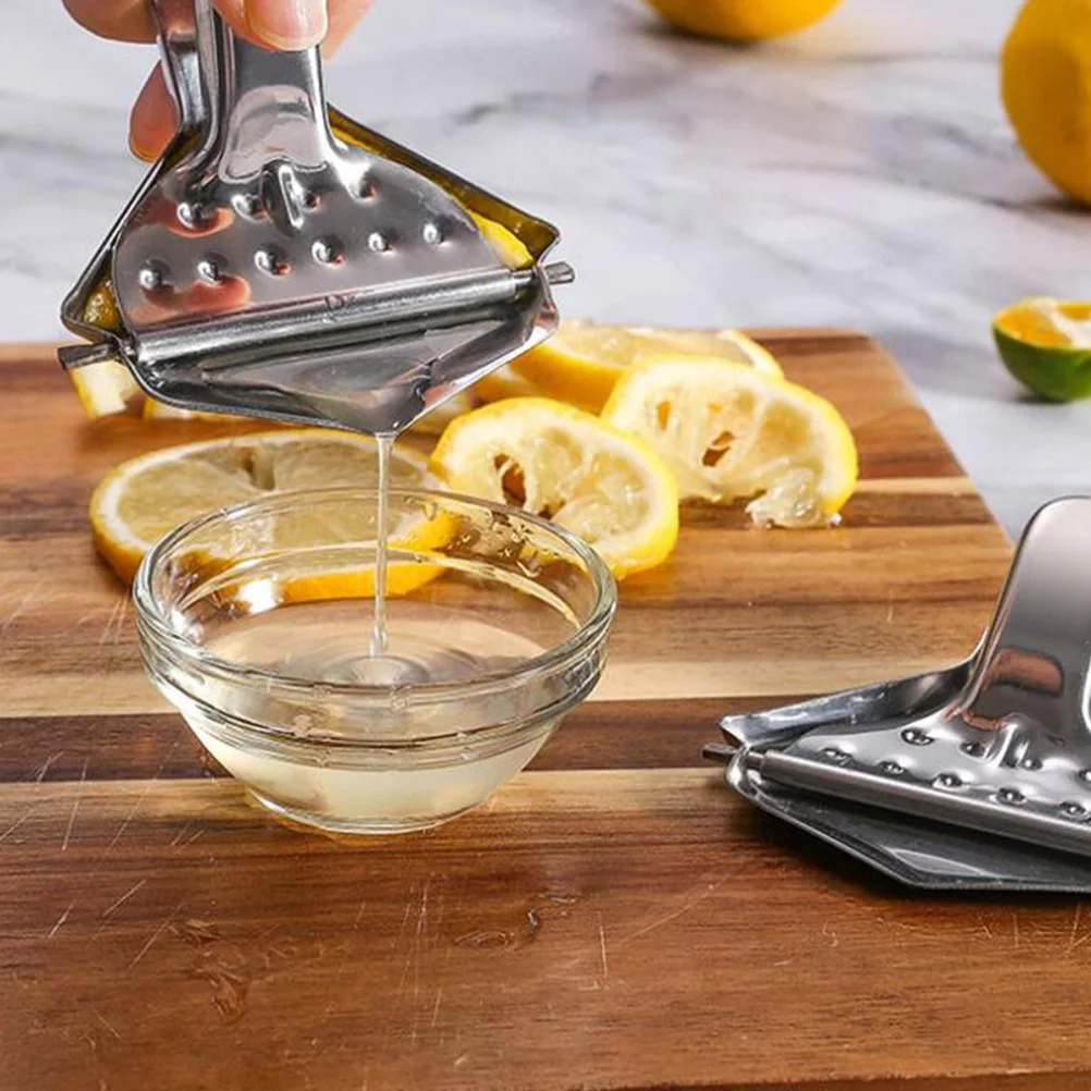

2pcs Stainless Steel Manual Lemon Juicer Heavy Duty Fruit Squeezer For Home Kitchen Use Juice Press Tool Kitchen Bar Accessories