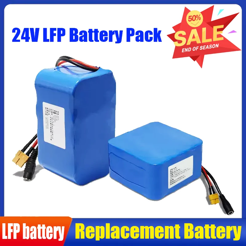NEW 24V LFP LiFePO4 Battery Pack, 8S Power Battery, Large Capacity Energy Storage Power Supply for Solar Street Lights, 25.6