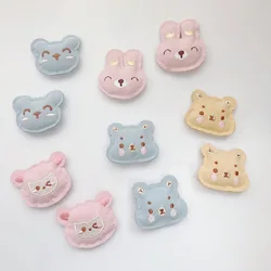 원단 귀여운 만화 인형 브로치, 곰 양 토끼 가방 양말, DIY 수제 장식 액세서리, 어린이 의류, 귀여운 5 개