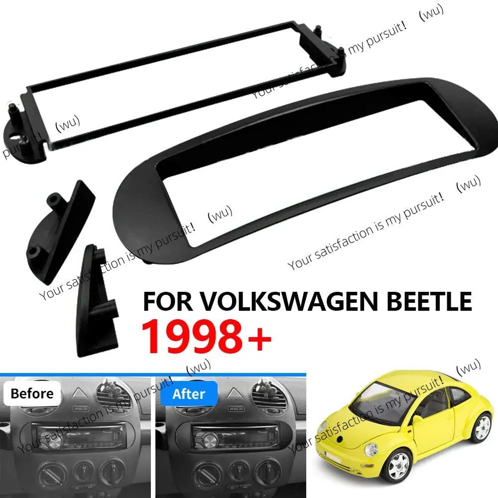 Single Din Facia for Volkswagen VW New Beetle 1998-2010 Radio DVD Stereo CD Panel Dash Kit Trim Fascia Face Plate Frame
