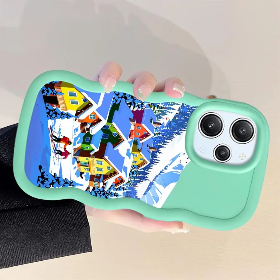 حافظة ثلج شتوية لطيفة لهاتف Xiaomi Redmi 10A A5 A3 13C 12C 9C A1 + A2 Plus 14C 9T 10C غطاء هاتف ناعم #3