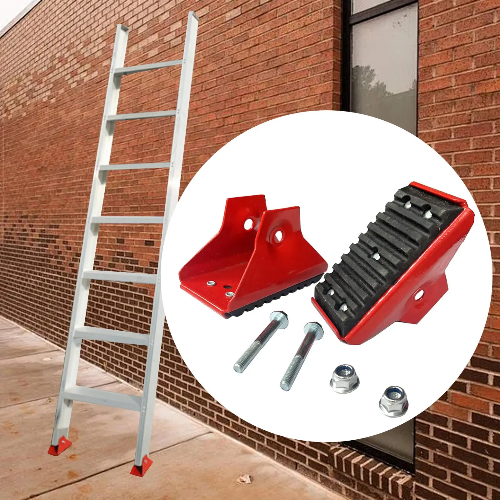 

2Pcs Extension Ladder Safety Shoe Set Easy Installation Anti Slip Foot Pads for DE1530-2CN DE1526-2CN DE1522-2CN DE1518-2CN
