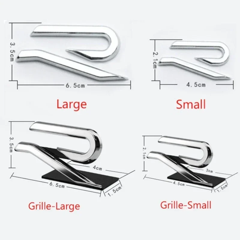 Metal Car Front Grille Emblem Stickers Rear Trunk Badge Decals for Volkswagen VW Golf 5 6 7 8 R LINE Beetle Passat Tiguan Jetta