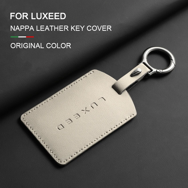 

Car NFC Card Key Case Cover For LUXEED R7 S7 2024 2025 Original Car Color Leather Protector Shell Holder Keychain Accessories