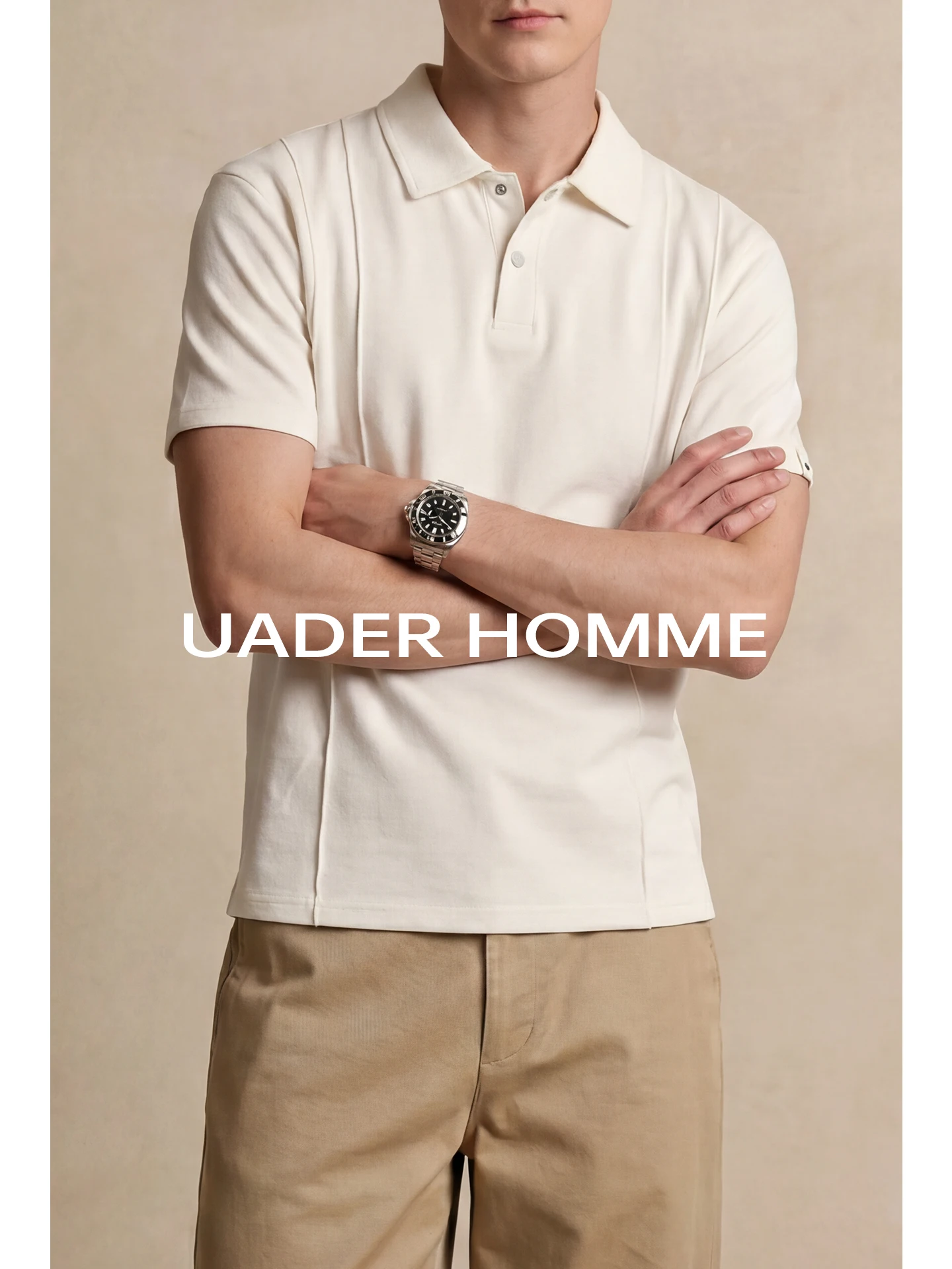 Cool Feeling High Yarn  Shirt Short Sleeve Men's Summer Versatile Casual Commute T-Shirt Upper Body Standard Fit Fashion ...